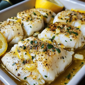 Baked Cod with Lemon and Garlic